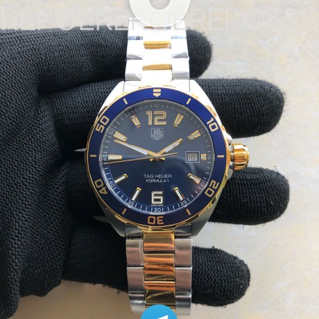 XT공장 태그호이어 포뮬러1 청콤 쿼츠 Tag Heuer Formula 1 YG/SS Blue XTF Swiss Qtz