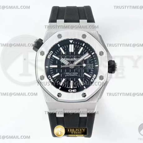 SF공장 오데마피게 로얄오크오프쇼어 다이버 15710 스틸 블랙다이얼 러버스트랩 Royal Oak Offshore Diver 15710 SS/RU Black SF A3120