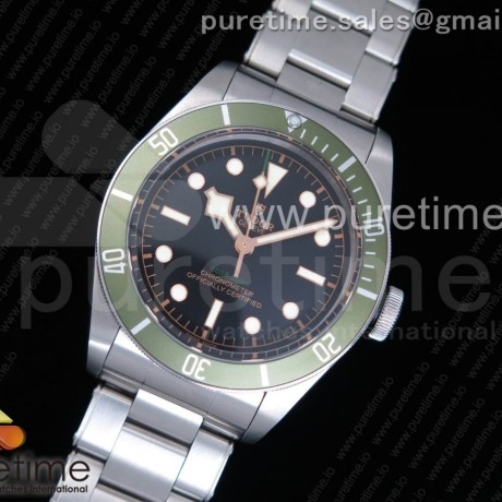 ZF공장 튜더 블랙베이 41 쉴드 2016년형 스틸 그린인서트 HERITAGE 2016 BLACK BAY SHIELD GREEN BEZEL ON SS BRACELET A2824
