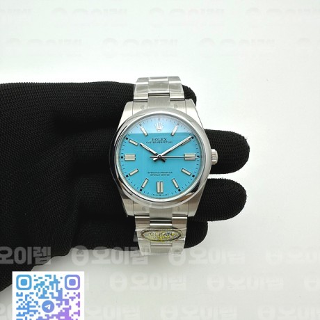 CLEAN공장 롤렉스 오이스터퍼페츄얼 41 티파니블루다이얼 브레이슬릿 클린공장 Oyster Perpetual 124300 41mm 904L Clean 1:1 Best Edition Tiffany Blue Dial On SS Bracelet VR3235