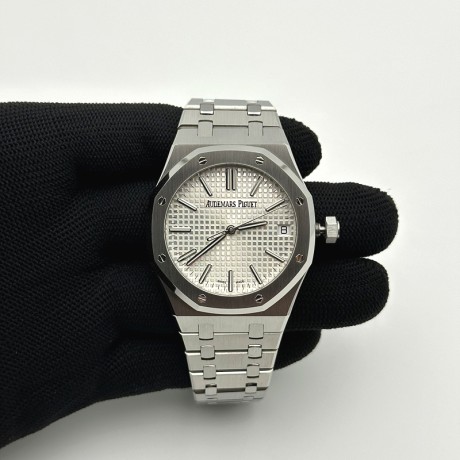 APS공장 오데마피게 로얄오크 15510 50주년기념판 화이트다이얼 브레이슬릿 Royal Oak 41mm 15510 "50th Anniversary" SS APSF 1:1 Best Edition White Dial on SS Bracelet SA4302 Super Clone