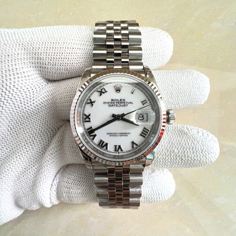 VS공장 롤렉스 데이저스트 36 로만인덱스 화이트다이얼 플루티드베젤 쥬빌레브레이슬릿 DateJust 36 SS 126234 VSF 1:1 Best Edition 904L Steel White Roman Dial on Jubilee Bracelet VS3235