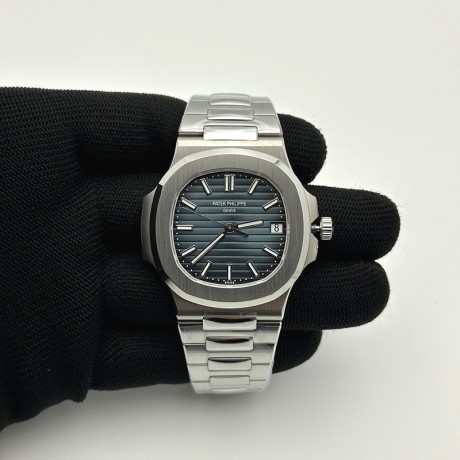 3K공장 파텍필립 노틸러스 그레이블루다이얼 브레이슬릿 Nautilus 5711/1A 3KF 1:1 Best Edition Gray Blue Textured Dial on SS Bracelet A324 Super Clone