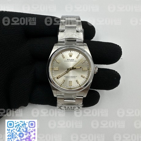 CLEAN공장 롤렉스 오이스터퍼페츄얼 36 실버다이얼 브레이슬릿 클린공장 Oyster Perpetual 126000 36mm Clean 1:1 Best Edition 904L Steel Silver Dial VR3230