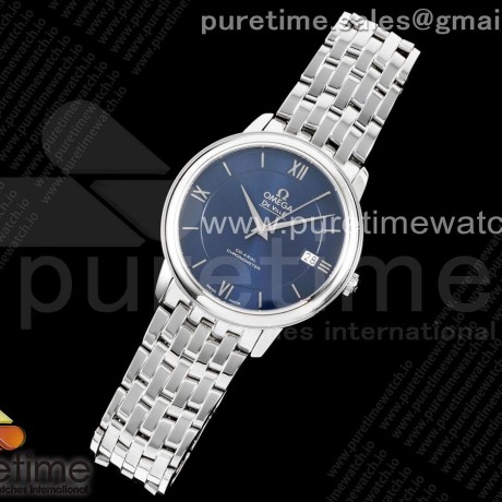 HR공장 오메가 드 빌 36.8 스틸 블루다이얼 브레이슬릿 De Ville 36.8mm SS HRF 1:1 Best Edition Blue Dial on SS Bracelet A2824