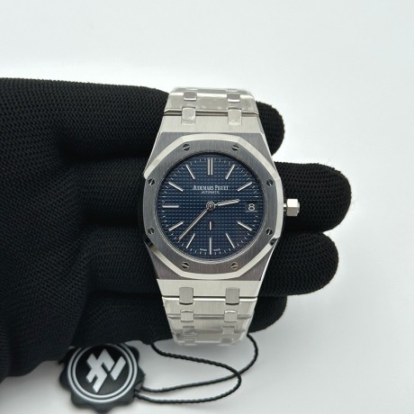 ZF공장 오데마피게 로얄오크 스틸 16202 블루다이얼 브레이슬릿 50주년기념판 Royal Oak 39mm 16202 "50th Anniversary" SS ZF 1:1 Best Edition Blue Textured Dial on SS Bracelet A7121