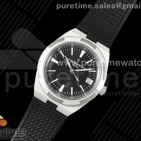 ZF공장 바쉐론콘스탄틴 오버시즈 4500V 스틸 블랙다이얼 러버스트랩 Overseas 4500V SS ZF 1:1 Best Edition Black Dial on Black Rubber Strap A5100