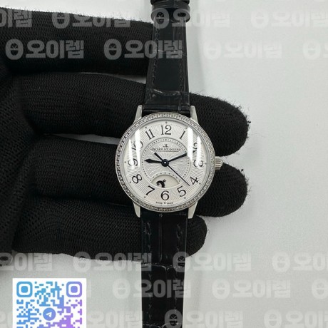 OX공장 랑데뷰 29MM 화이트다이얼 가죽스트랩 Rendez-Vous 29mm SS White Dial Diamonds Bezel on Black Leather Strap A967