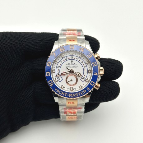 KF공장 롤렉스 요트마스터2 로즈골드콤비 화이트다이얼 브레이슬릿 YachtMaster II 116681 SS/RG KF 1:1 Best Edition White Dial on SS/RG Bracelet A7750