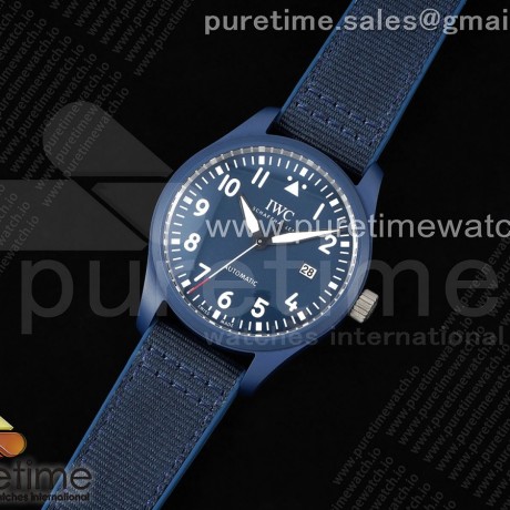 M+F공장 IWC 파일럿 마크18 블루세라믹 블루다이얼 나일론스트랩 Mark XVIII IW328101 Blue Ceramic M+F 1:1 Best Edition Blue Dial on Blue Nylon Strap A35111