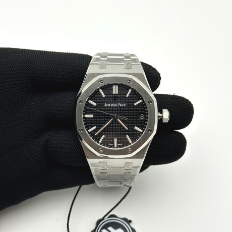 ZF공장 오데마피게 로얄오크 15500 블랙다이얼 브레이슬릿 Royal Oak 41mm 15500 SS/SS Black ZF V3 A4302