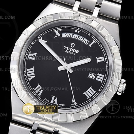 V7공장 튜더 로얄 28600 스틸 블랙다이얼 로만인덱스 브레이슬릿 Tudor Royal 28600 41mm SS/SS Blk/Rmn V7F A2836