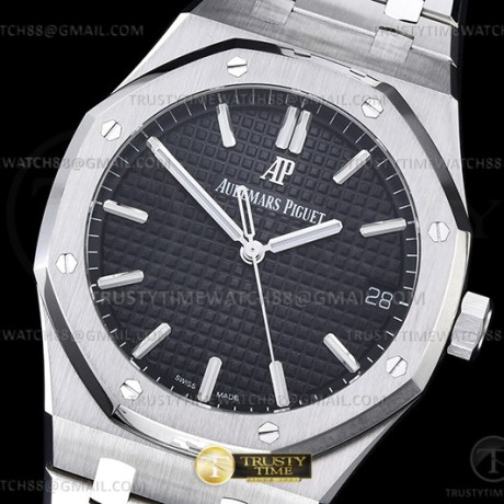 ZF공장 오데마피게 로얄오크 15500 블랙다이얼 브레이슬릿 Royal Oak 41mm 15500 SS/SS Black ZF V3 A4302