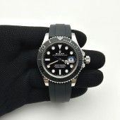 Clean공장 롤렉스 요트마스터 42 스틸 블랙다이얼 러버스트랩 클린 Yacht-Master 42mm 226659 Clean 1:1 Best Edition 3D Black Ceramic Bezel on Oysterflex Strap VR3235 클린공장