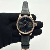 APS공장 IWC 포르투기저 오토메틱 로즈골드금통 블랙다이얼 블랙가죽스트랩 Portugieser Automatic 42mm RG APSF 1:1 Best Edition Black Dial on Black Leather Strap A52010