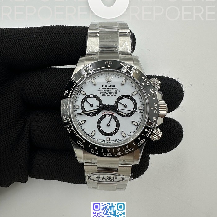 CLEAN공장 롤렉스 세라믹 데이토나 화이트다이얼 브레이슬릿 클린공장 Daytona 116500 904L CER/SS White Clean V3 A4130