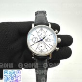 TW공장 IWC 포르토피노 크로노 스틸 화이트다이얼 블루마커 가죽스트랩 Portofino Chrono IW3910 SS/LE Wht/Blk Stk TWF A7750