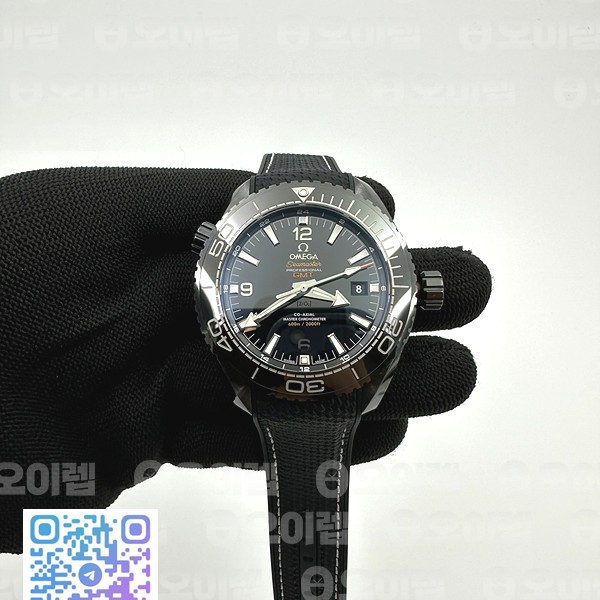 VS공장 오메가 씨마스터 플래닛오션 GMT 45.5M 딥블랙 세라믹케이스 나일론스트랩 Planet Ocean 45.5mm Deep Black Real Ceramic on Black Nylon Strap A8906 Super Clone