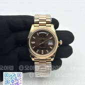 GM공장 롤렉스 데이데이트 40 로즈골드금통 브라운다이얼 바게트인덱스 프레지던트브레이슬릿 텅스텐 2836