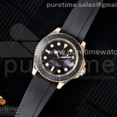 KF공장 롤렉스 요트마스터 42 포금 로골드금통 블랙다이얼 러버스트랩 텅스텐 Yacht-Master 126655 KF 1:1 Best Edition RG Wrapped on Oysterflex Strap VR3235 (Gen Weight)