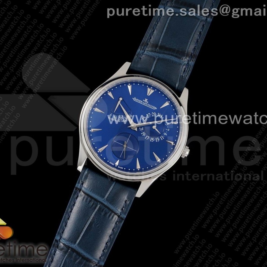 ZF공장 V3 마르쉐 블루다이얼 가죽스트랩 Master Ultra Thin Réserve de Marche SS ZF 1:1 Best Edition Blue Dial on Blue Leather Strap A938 V3