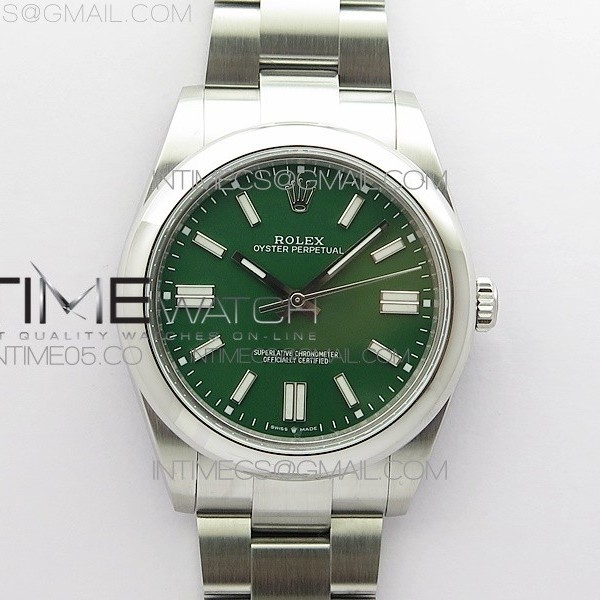 BP공장 롤렉스 오이스터퍼페츄얼 41미리 그린다이얼 2813 Oyster Perpetual 41mm 124300 BP Best Edition Green Dial on SS Bracelet