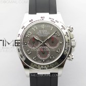 CLEAN공장 롤렉스 스틸 데이토나 그레이다이얼 러버스트랩 Daytona 116519 Clean 1:1 Best Edition 904L SS Case and Bracelet Gray Dial Numbers Markers SA4130 V2