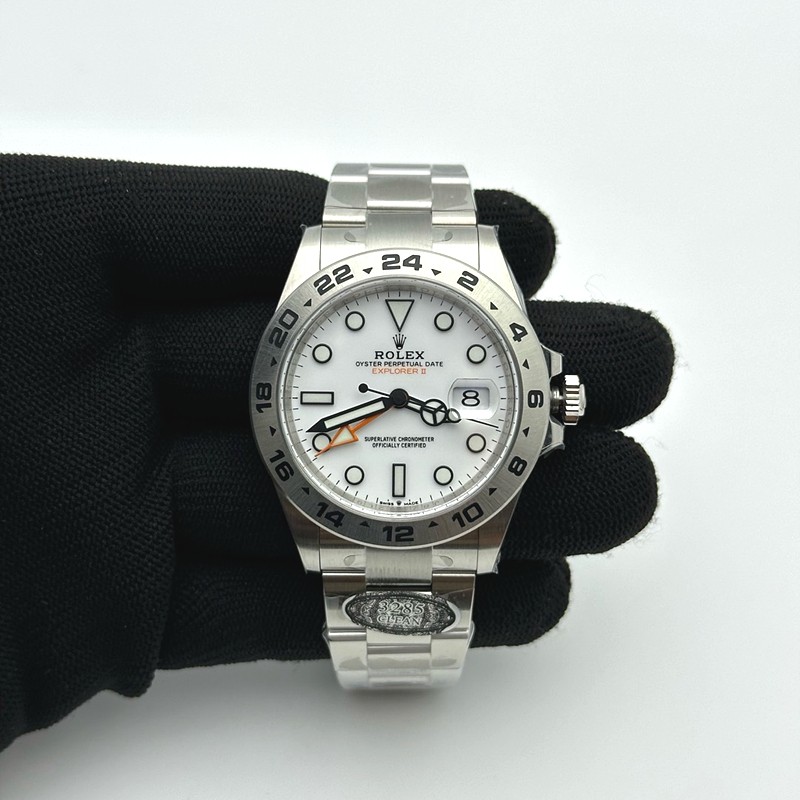 Clean공장 롤렉스 익스플로러2 화이트다이얼 브레이슬릿 Explorer II 216570 904 SS/SS White Clean DD3285 클린