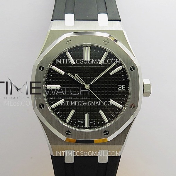 [26.01 UP] DD공장 오데마피게 로얄오크 15510 블랙다이얼 러버스트랩 Royal Oak 41mm 15510 SS DDF 1:1 Best Edition Black Dial On Black Rubber Strap Super Clone DD4302