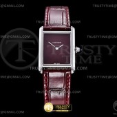 DR공장 까르띠에 탱크 머스트 라지 레드다이얼 악어스트랩 Cartier Tank Must SS/LE Red DRF Swiss Qtz