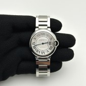 CH공장 까르띠에 발롱블루 36mm 스틸 화이트다이얼 오토메틱 브레이슬릿 Ballon Bleu 36mm SS CHF 1:1 Best Edition White Texture Dial on SS Bracelet NH05A