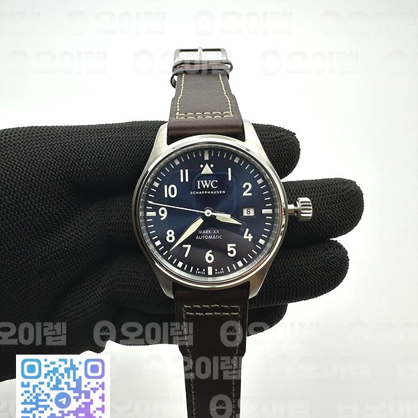 FK공장 마크18 블루다이얼 가죽스트랩 MARK XVIII Le Petit Prince IW327004 SS FKF 1:1 Best Edition Blue Dial On Brown Leather Strap