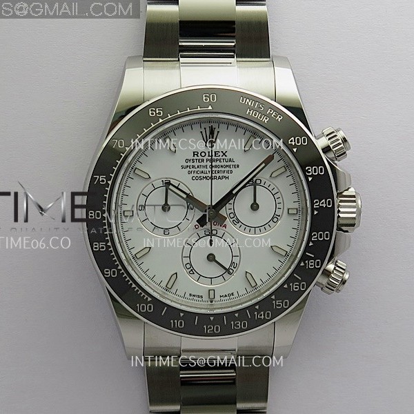 ER공장 롤렉스 신형 세라믹 데이토나 화이트다이얼 브레이슬릿 4131 Daytona 126502 904L SS ERF 1:1 Best Edition White Dial On 904L SS Bracelet SH4131
