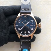 ZF공장 빅파일럿 로골 블루다이얼 가죽스트랩 Big Pilot Real PR IW500909 "Le Petit Prince" RG ZF 1:1 Best Edition on Brown Leather Strap A51111