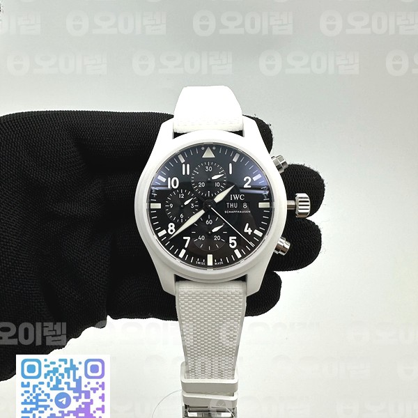 TW공장 IWC 파일럿 크로노그래프 탑건 레이크타호 블랙다이얼 나일론스트랩 Pilot Chrono Lake Tahoe CER/RU Black TWF A7750