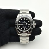 VS공장 롤렉스 서브마리너 41 신형 논데이트 스틸 브레이슬릿 Submariner 41mm 124060 No Date 904L Steel VSF 1:1 Best Edition Black Dial (SBF)