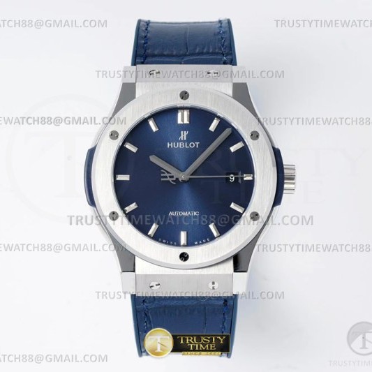 JJ+공장 위블로 클래식퓨전 42mm 블루다이얼 가죽스트랩 Classic Fusion Bang 42mm SS/LE Blue JJ+F A1110  (제이제이플러스)
