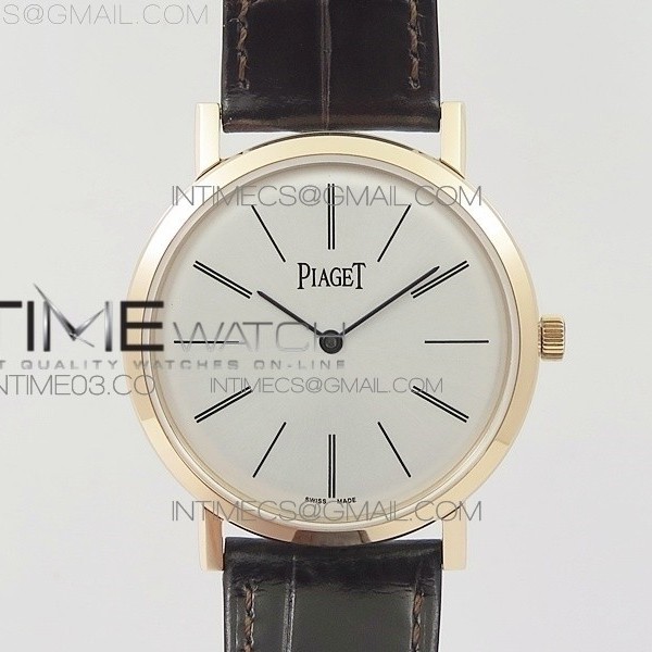 BBR공장 피아제 알티플라노 로즈골드금장 화이트다이얼 가죽스트랩 ALTIPLANO RG WHITE DIAL ON BROWN LEATHER STRAP A430P