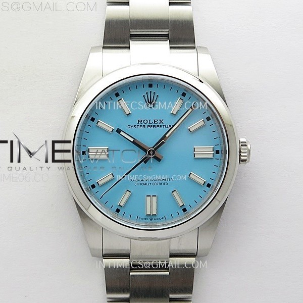 CLEAN공장 롤렉스 오이스터퍼페츄얼 41 티파니블루다이얼 브레이슬릿 클린공장 Oyster Perpetual 124300 41mm 904L Clean 1:1 Best Edition Tiffany Blue Dial On SS Bracelet VR3235