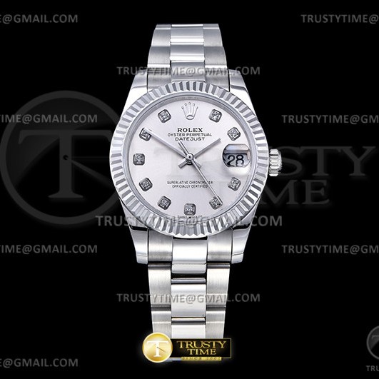 BP공장 롤렉스 데이저스트 31 실버다이얼 2824 DJ Midsize 31mm Oys Flt SS/SS Silv Wht/Dia BPF A2824