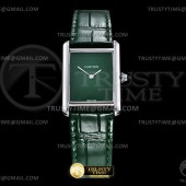 DR공장 까르띠에 탱크 머스트 라지 그린다이얼 악어스트랩 Cartier Tank Must SS/LE Green DRF Swiss Qtz