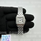 K11공장 22mm까르띠에 팬더 시크릿 레이디즈 스틸앤다이아케이스 브레이슬릿Panthère Secrete Ladies 22mm SS Diamonds Bezel  White Dial on SS Bracelet Ronda Quartz