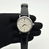 TW공장 IWC 포르토피노 IW3563 스틸 화이트다이얼 가죽스트랩