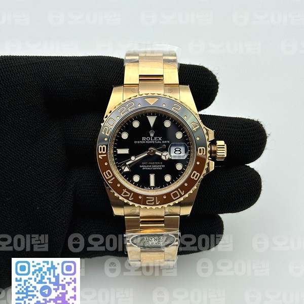 Clean공장 롤렉스 GMT마스터2 루트비어 금통 클린공장 GMT-Master II 126715 CHNR Clean 1:1 Best Edition on Black Dial RG Bracelet DD3285 CHS 클린