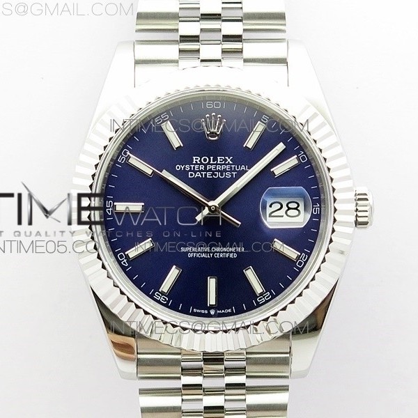 BP공장 롤렉스 데이저스트 41 블루다이얼 플루티드베젤 쥬빌레브레이슬릿3235 DateJust 41 126334 SS New Version Blue Dial on Jubilee Bracelet