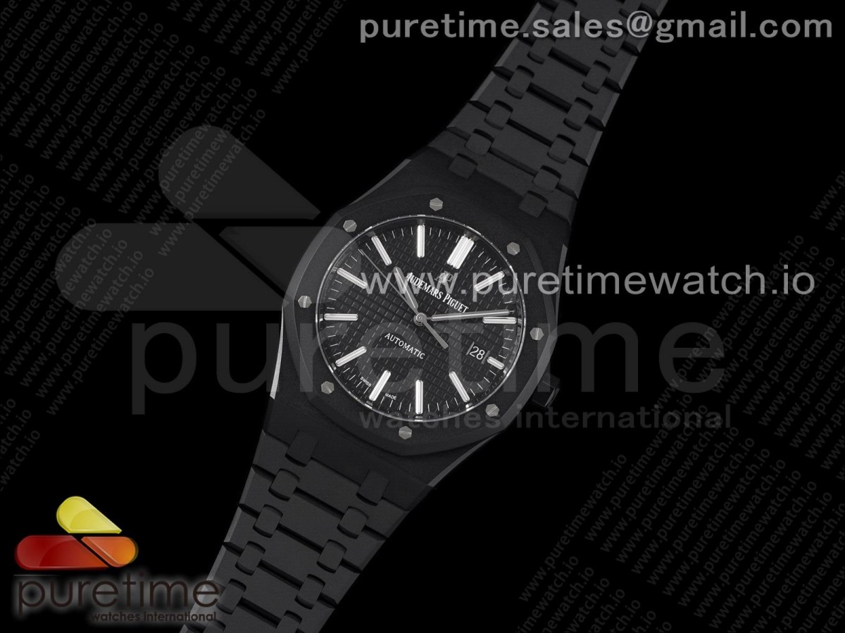 ZF공장 오데마피게 로얄오크 15400 DLC 블랙다이얼 Royal Oak 41mm 15400 DLC ZF 1:1 Best Edition Black Textured Dial on DLC Bracelet A3120