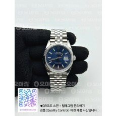 국내배송!! VS공장 롤렉스 데이저스트 36 블루다이얼 플루티드베젤 쥬빌레브레이슬릿 (고유번호 os33)