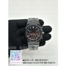 국내배송!! APS공장 오데마피게 로얄오크 크로노그래프 풀세라믹 블랙다이얼 브레이슬릿 (고유번호 aps1)