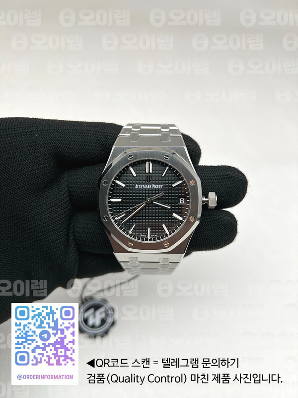 국내배송!! ZF공장 오데마피게 로얄오크 15500 블랙다이얼 브레이슬릿 (고유번호 ozf114)