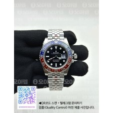 국내배송!! VS공장 롤렉스 GMT마스터2 펩시 스틸 레드블루베젤 쥬빌레브레이슬릿 3285 (고유번호 os170)